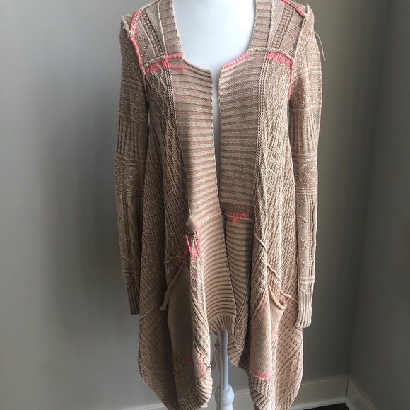 SOLD Free People Multi-Texture Sand Cardigan - Picture 3 of 8